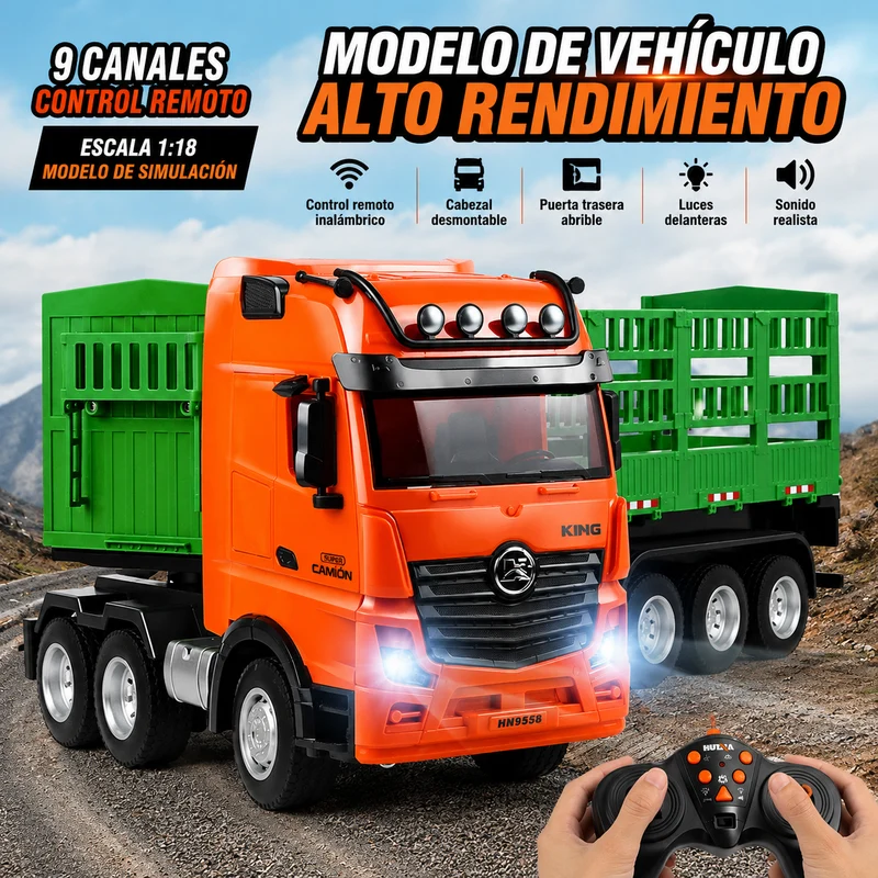 Camión RC con Semirremolque Huina 1312 1:18