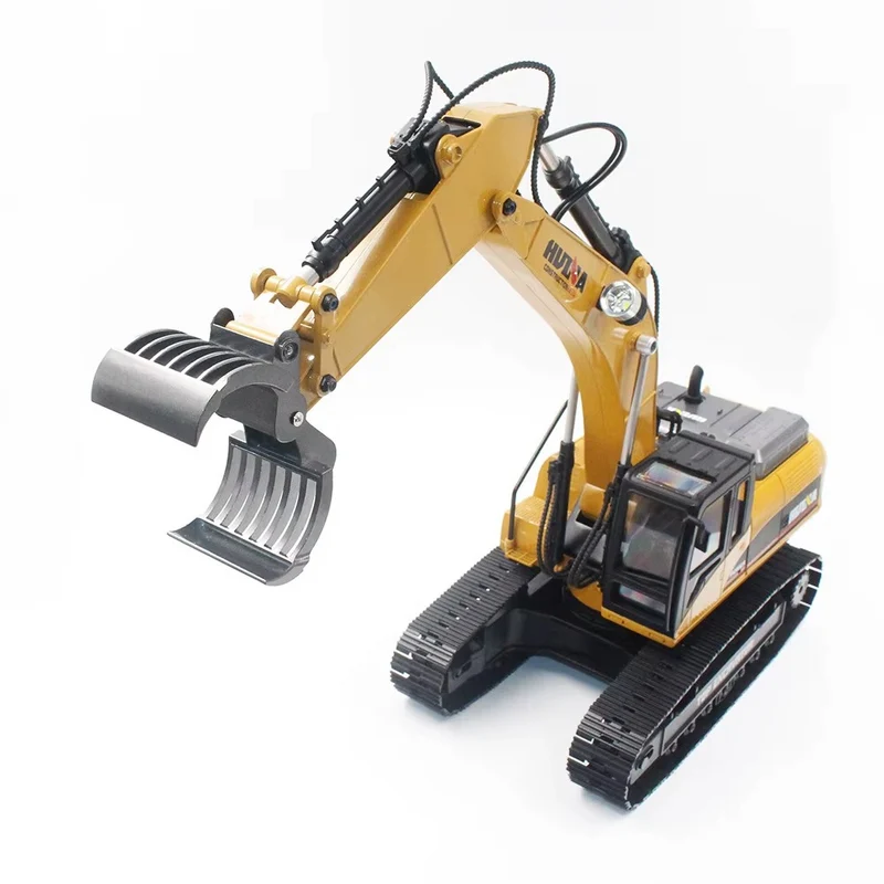 Excavadora Full Metal Huina 1580 1/14 a control remoto.