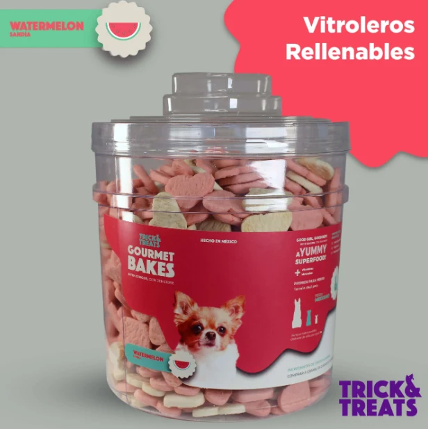 Bote Be Mine Sandia (No incluye galletas) Contenedor Trick & Treats