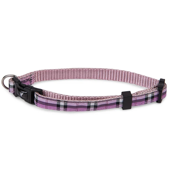 Vadigran Collar Perro Nylon Tartán Morado 20-35Cmx10Mm