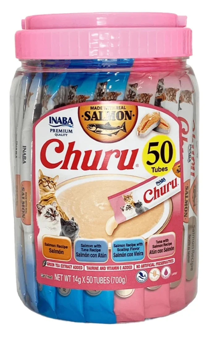 CHURU CAT VARIETY SALMON14GR/50 TUBES