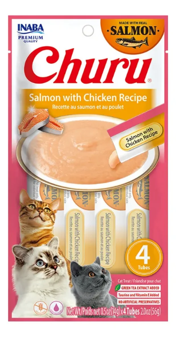CHURU CAT SALMON/CHICKEN 14GR/4 TUBES