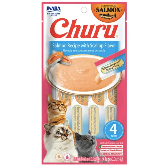 CHURU CAT SALMON/SCALLOP 14GR/4 TUBES