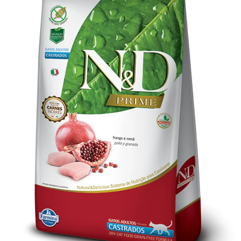 N&D Gato Adulto Castrado Pollo y Granada