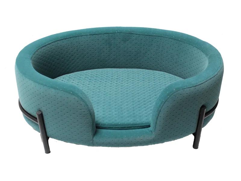 Sofá acogedor - JACK VELVET VERDE - Cesta para perros 61X42CM