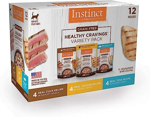 Alimento Húmedo Instinct Healthy Cravings para Gato Variedad de Sabores (12 Sobres de 85 g)